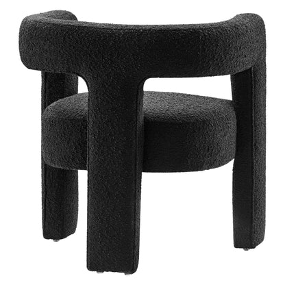 Modway - Kayla Boucle Upholstered Armchair by Modway  Living Room Sofas and Armchairs Black - EEI-6479-BLK