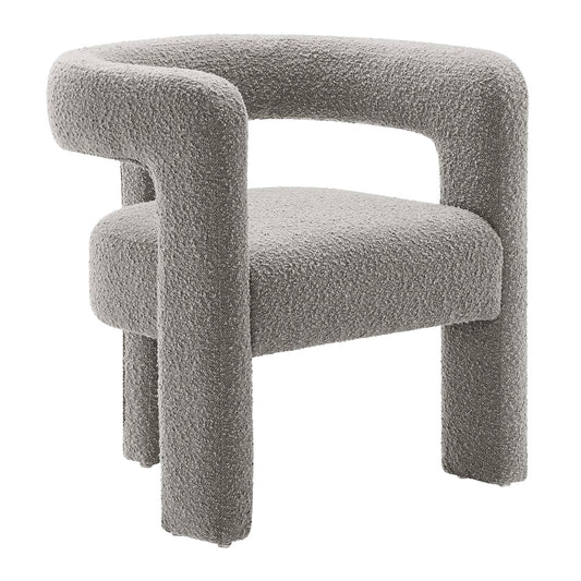 Modway - Kayla Boucle Upholstered Armchair by Modway  Living Room Sofas and Armchairs Gray - EEI-6479-LGR