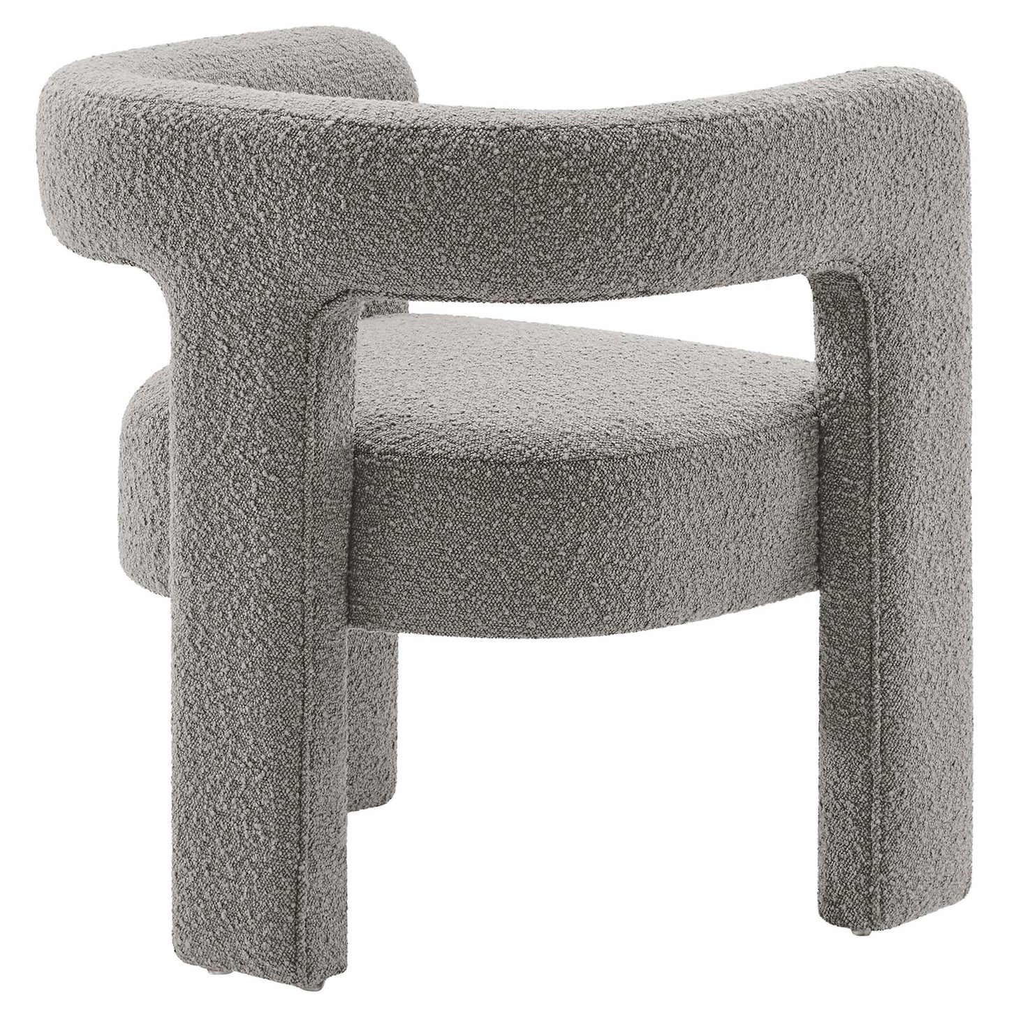 Modway - Kayla Boucle Upholstered Armchair by Modway  Living Room Sofas and Armchairs Gray - EEI-6479-LGR
