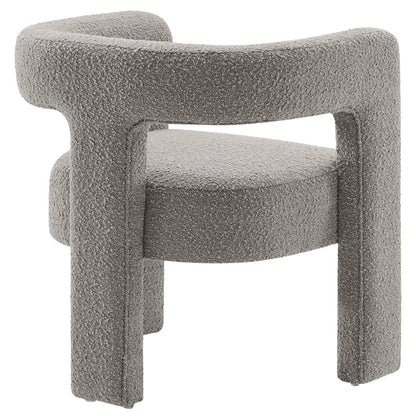 Modway - Kayla Boucle Upholstered Armchair by Modway  Living Room Sofas and Armchairs Gray - EEI-6479-LGR