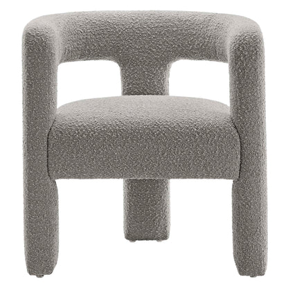 Modway - Kayla Boucle Upholstered Armchair by Modway  Living Room Sofas and Armchairs Gray - EEI-6479-LGR