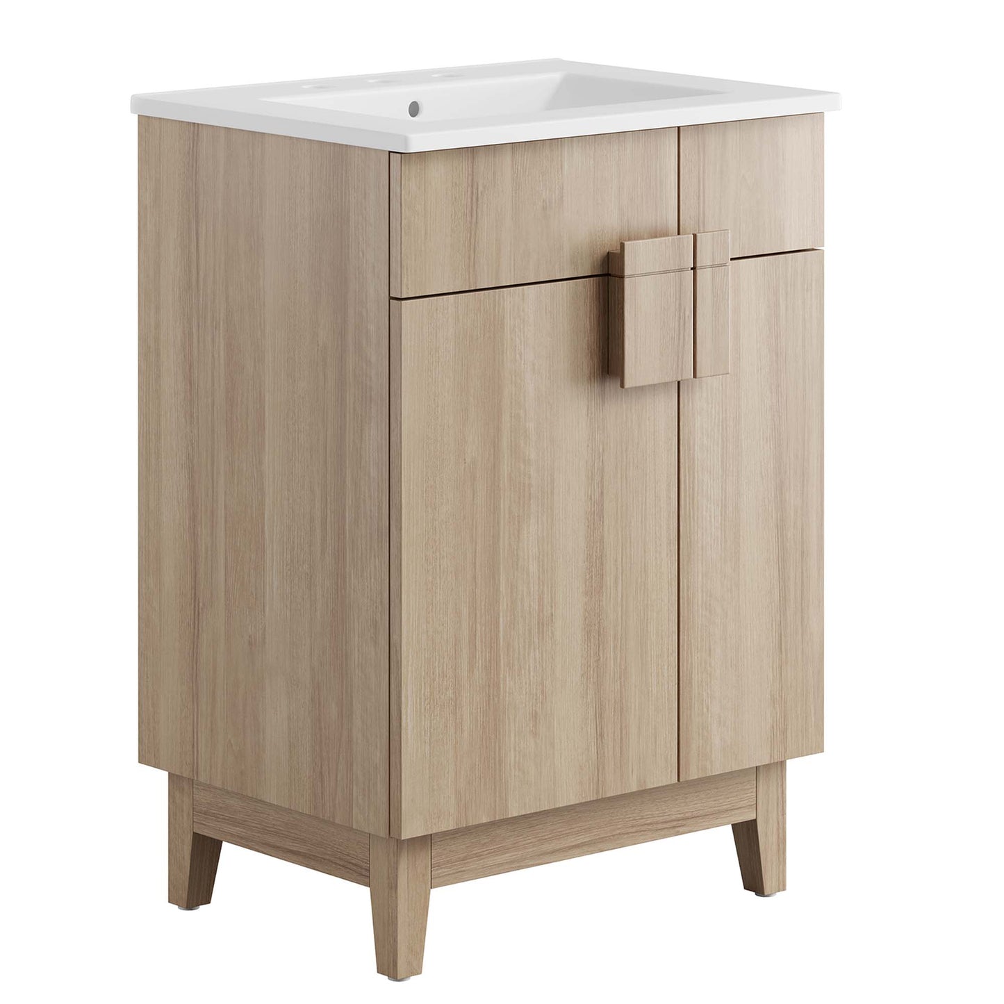 Modway - Miles 24? Bathroom Vanity by Modway  Bathroom Vanities Brown - EEI-6482-WHI-OAK