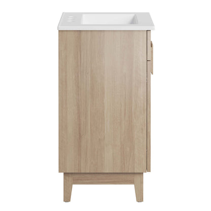 Modway - Miles 24? Bathroom Vanity by Modway  Bathroom Vanities Brown - EEI-6482-WHI-OAK