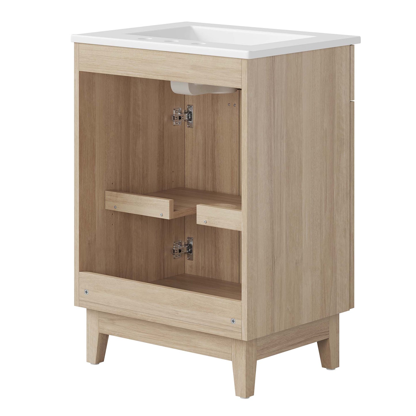 Modway - Miles 24? Bathroom Vanity by Modway  Bathroom Vanities Brown - EEI-6482-WHI-OAK