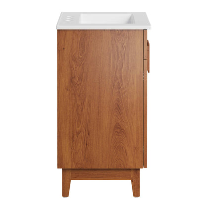 Modway - Miles 24? Bathroom Vanity by Modway  Bathroom Vanities Brown - EEI-6482-WHI-WAL