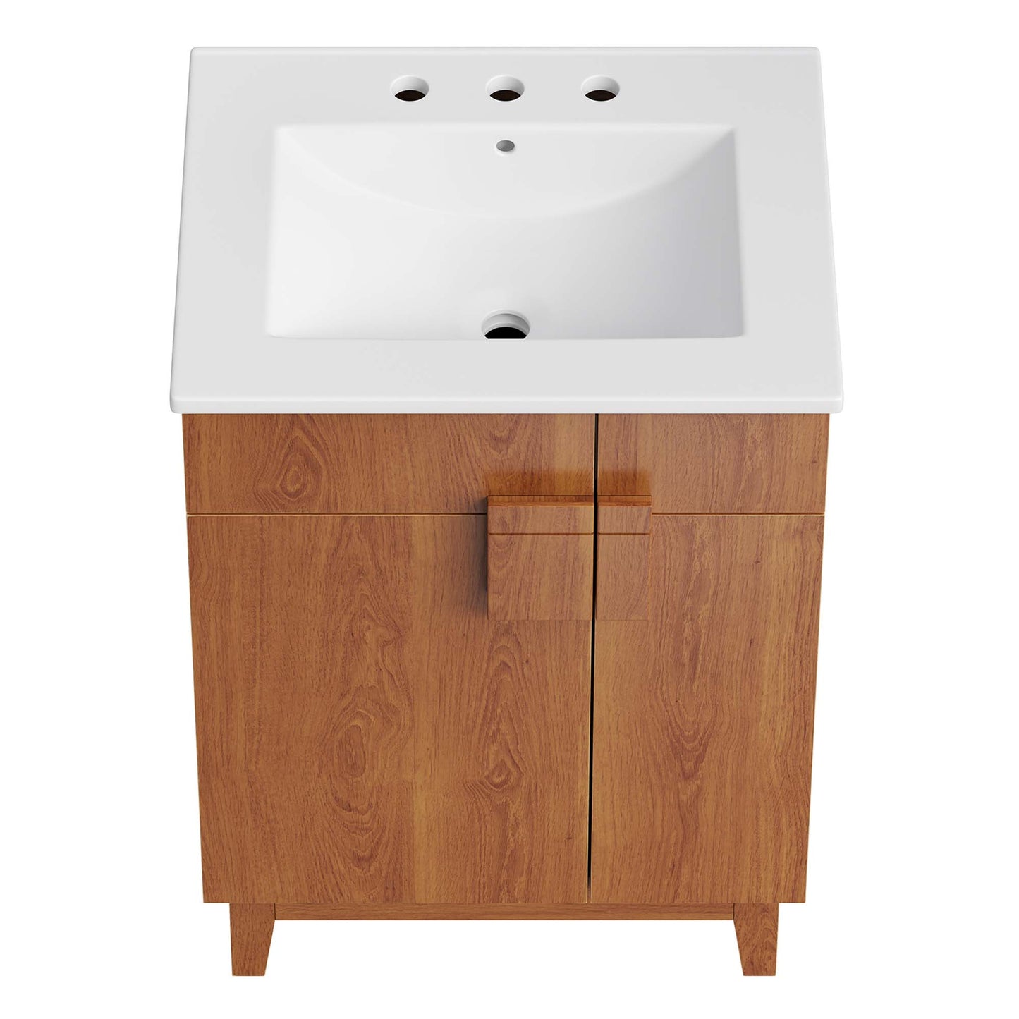 Modway - Miles 24? Bathroom Vanity by Modway  Bathroom Vanities Brown - EEI-6482-WHI-WAL