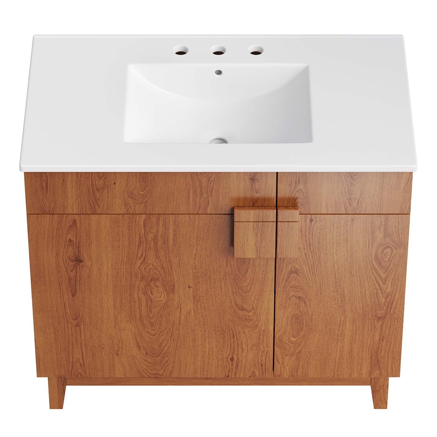 Modway - Miles 36? Bathroom Vanity by Modway  Bathroom Vanities Brown - EEI-6484-WHI-WAL