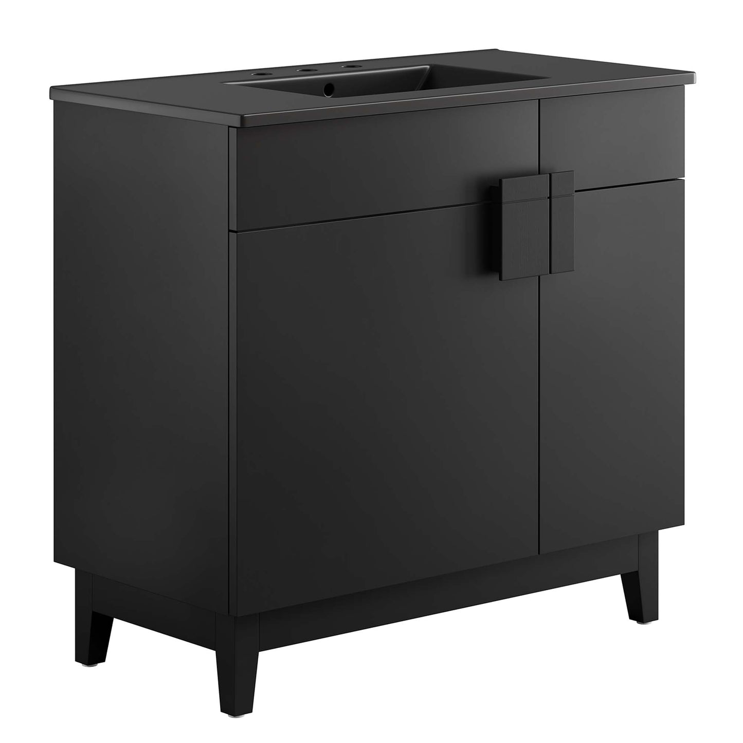 Modway - Miles 36? Bathroom Vanity by Modway  Bathroom Vanities Black - EEI-6485-BLK-BLK