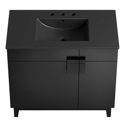 Modway - Miles 36? Bathroom Vanity by Modway  Bathroom Vanities Black - EEI-6485-BLK-BLK