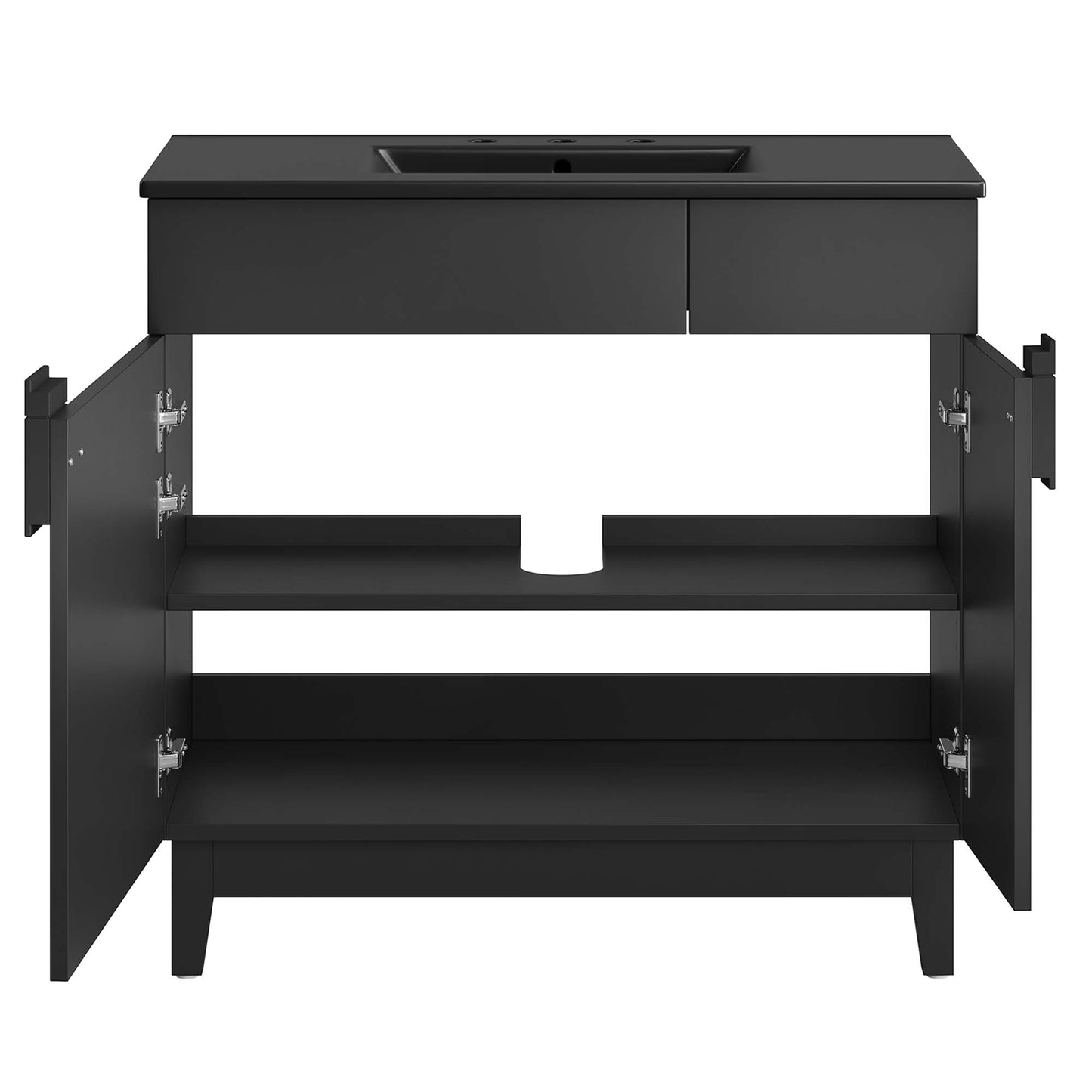 Modway - Miles 36? Bathroom Vanity by Modway  Bathroom Vanities Black - EEI-6485-BLK-BLK