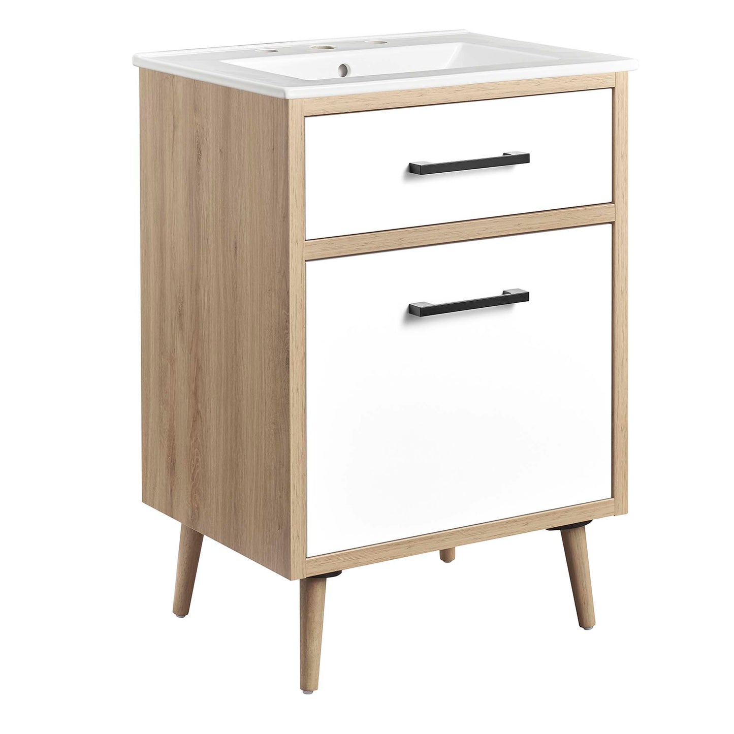 Modway - Maverick 24" Bathroom Vanity by Modway  Bathroom Vanities Brown - EEI-6498-WHI-OAK