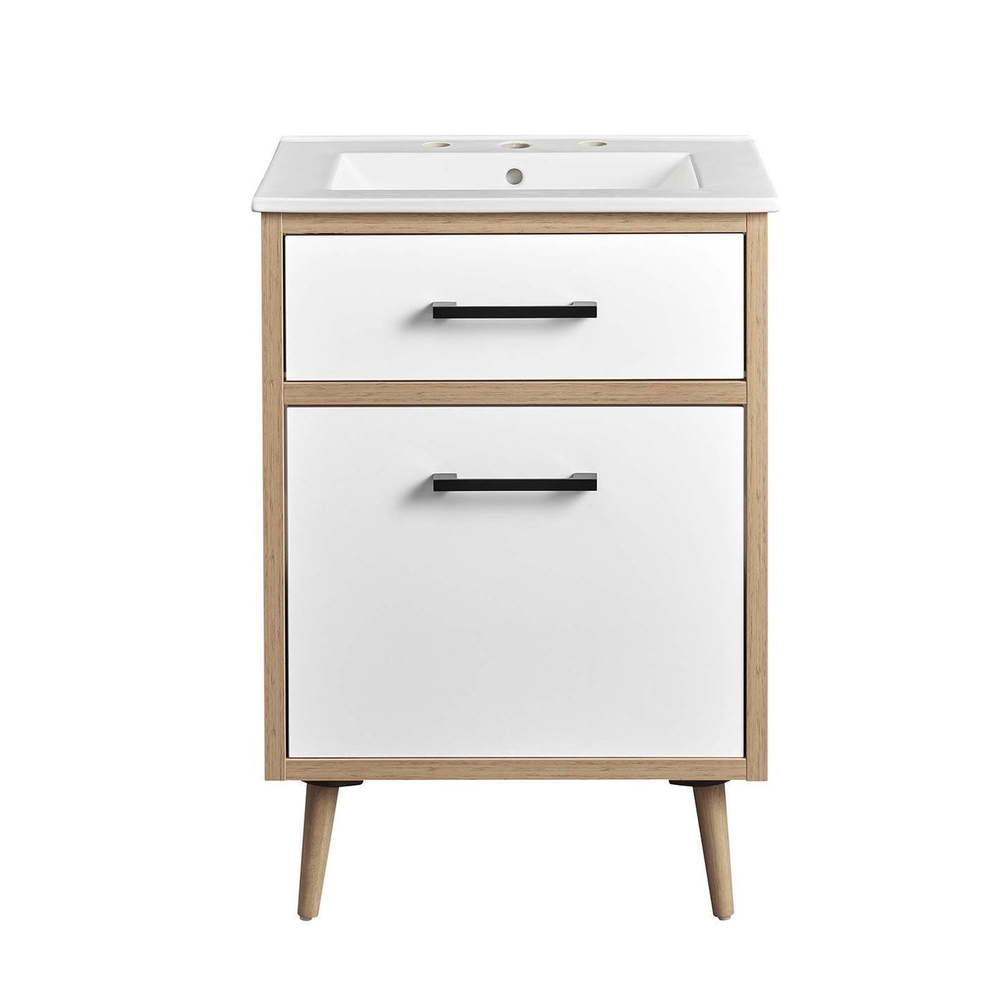 Modway - Maverick 24" Bathroom Vanity by Modway  Bathroom Vanities Brown - EEI-6498-WHI-OAK