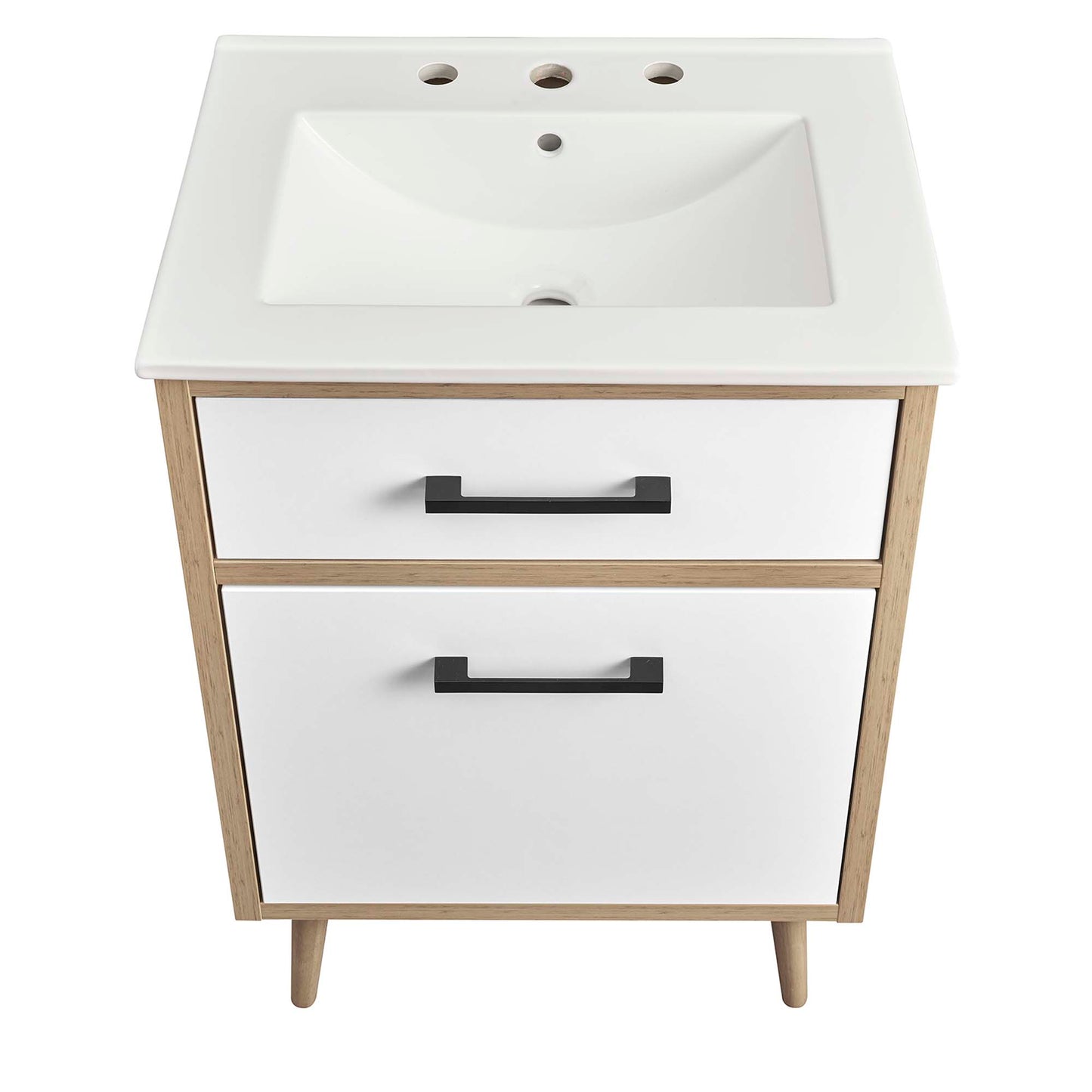 Modway - Maverick 24" Bathroom Vanity by Modway  Bathroom Vanities Brown - EEI-6498-WHI-OAK