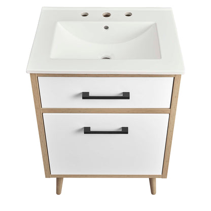 Modway - Maverick 24" Bathroom Vanity by Modway  Bathroom Vanities Brown - EEI-6498-WHI-OAK