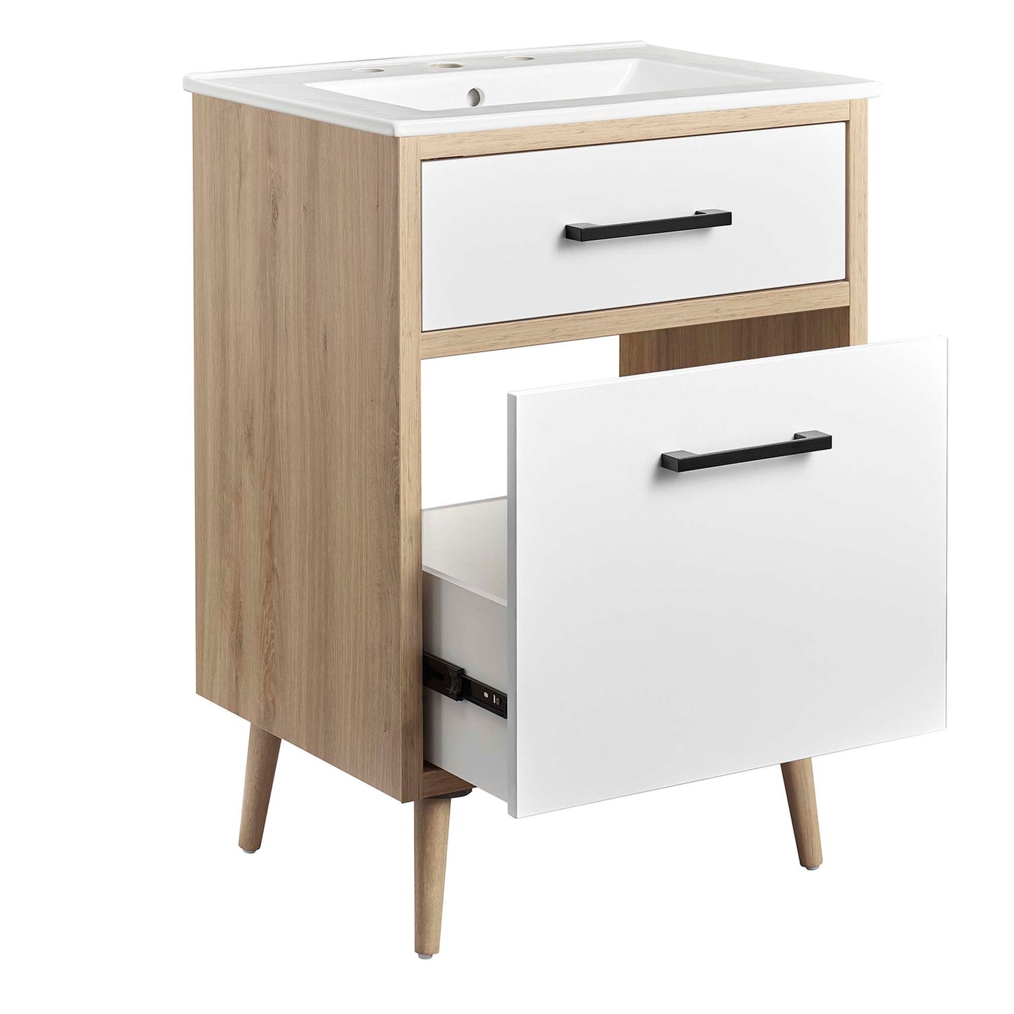 Modway - Maverick 24" Bathroom Vanity by Modway  Bathroom Vanities Brown - EEI-6498-WHI-OAK
