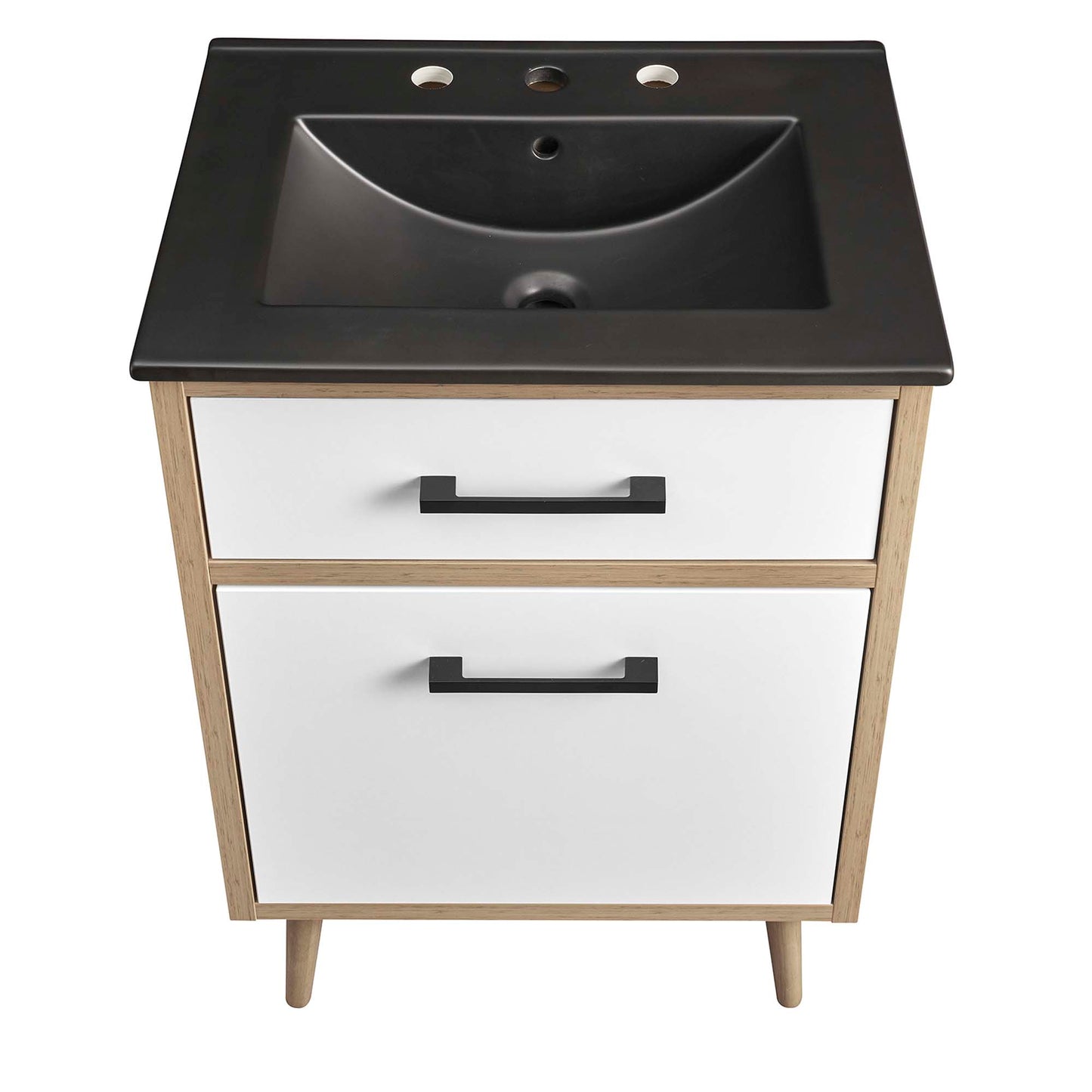 Modway - Maverick 24" Bathroom Vanity by Modway  Bathroom Vanities Brown - EEI-6499-BLK-OAK