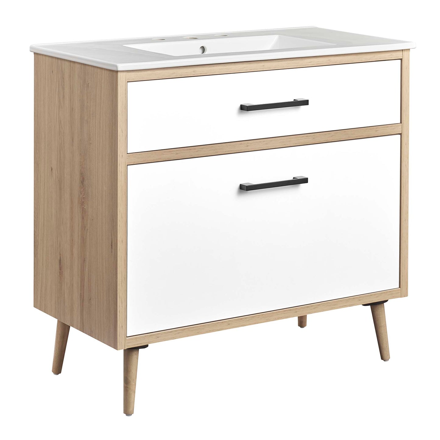 Modway - Maverick 36" Bathroom Vanity by Modway  Bathroom Vanities Brown - EEI-6500-WHI-OAK