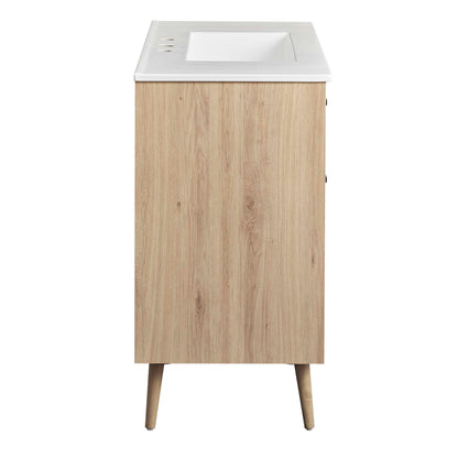 Modway - Maverick 36" Bathroom Vanity by Modway  Bathroom Vanities Brown - EEI-6500-WHI-OAK