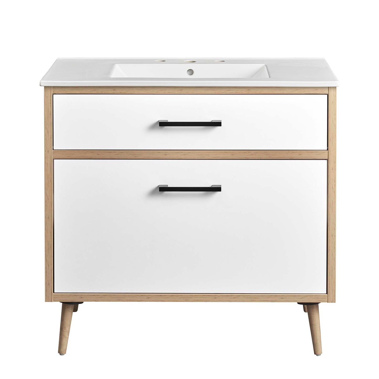Modway - Maverick 36" Bathroom Vanity by Modway  Bathroom Vanities Brown - EEI-6500-WHI-OAK