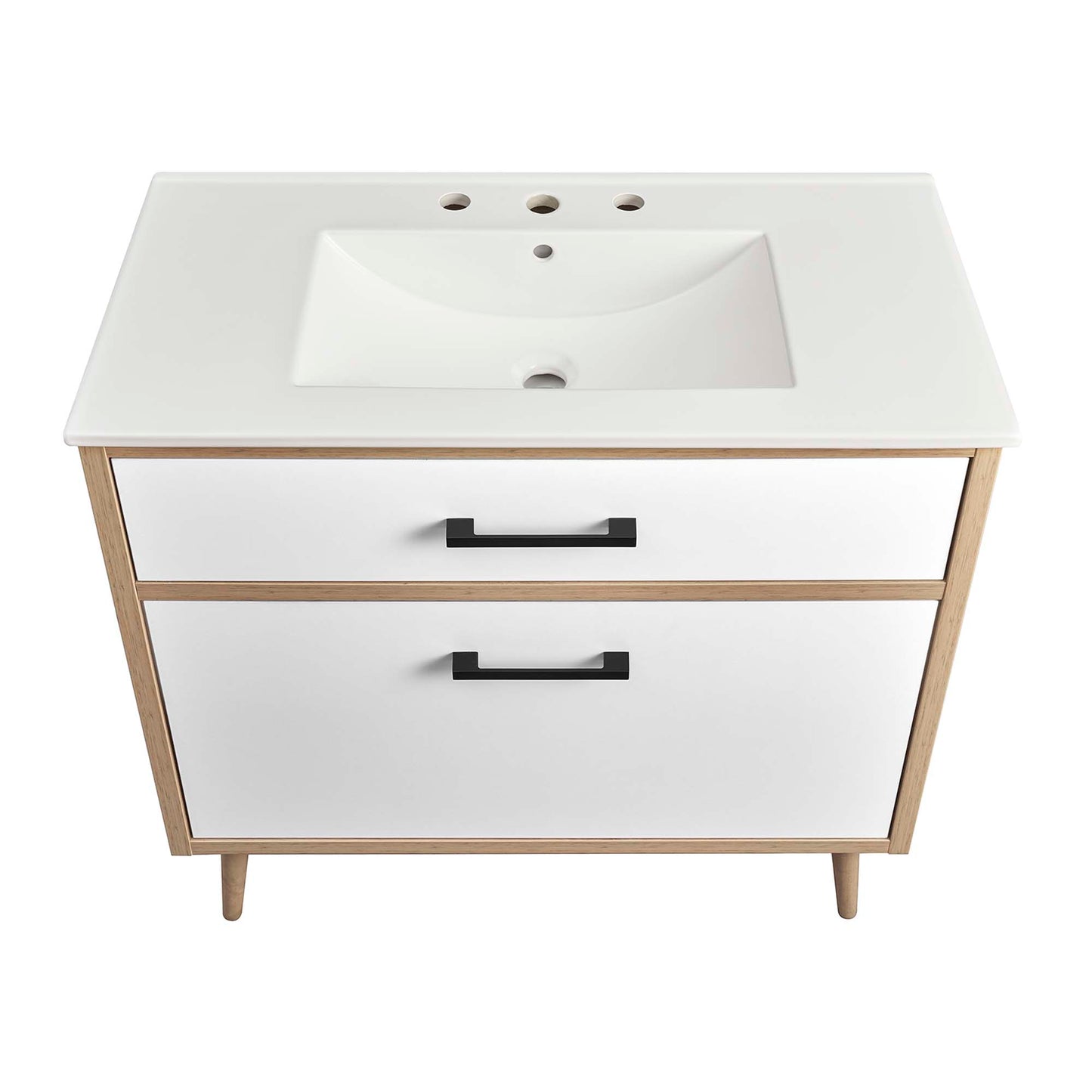 Modway - Maverick 36" Bathroom Vanity by Modway  Bathroom Vanities Brown - EEI-6500-WHI-OAK
