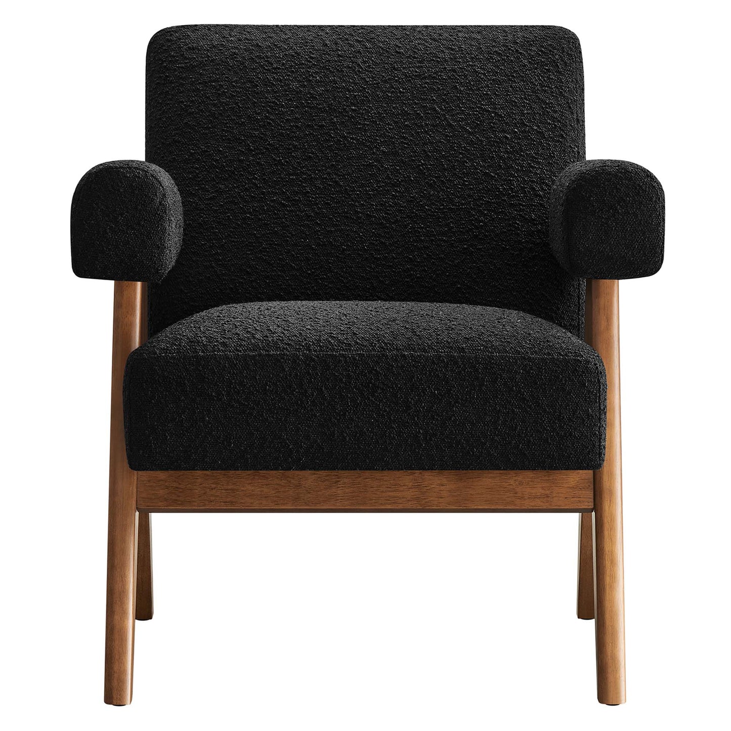 Modway - Lyra Boucle Fabric Armchair by Modway  Living Room Sofas and Armchairs Black - EEI-6502-BLK