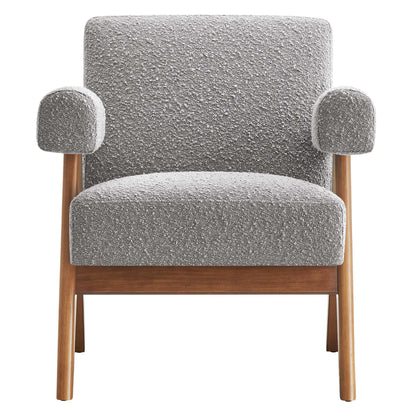 Modway - Lyra Boucle Fabric Armchair by Modway  Living Room Sofas and Armchairs Gray - EEI-6502-LGR