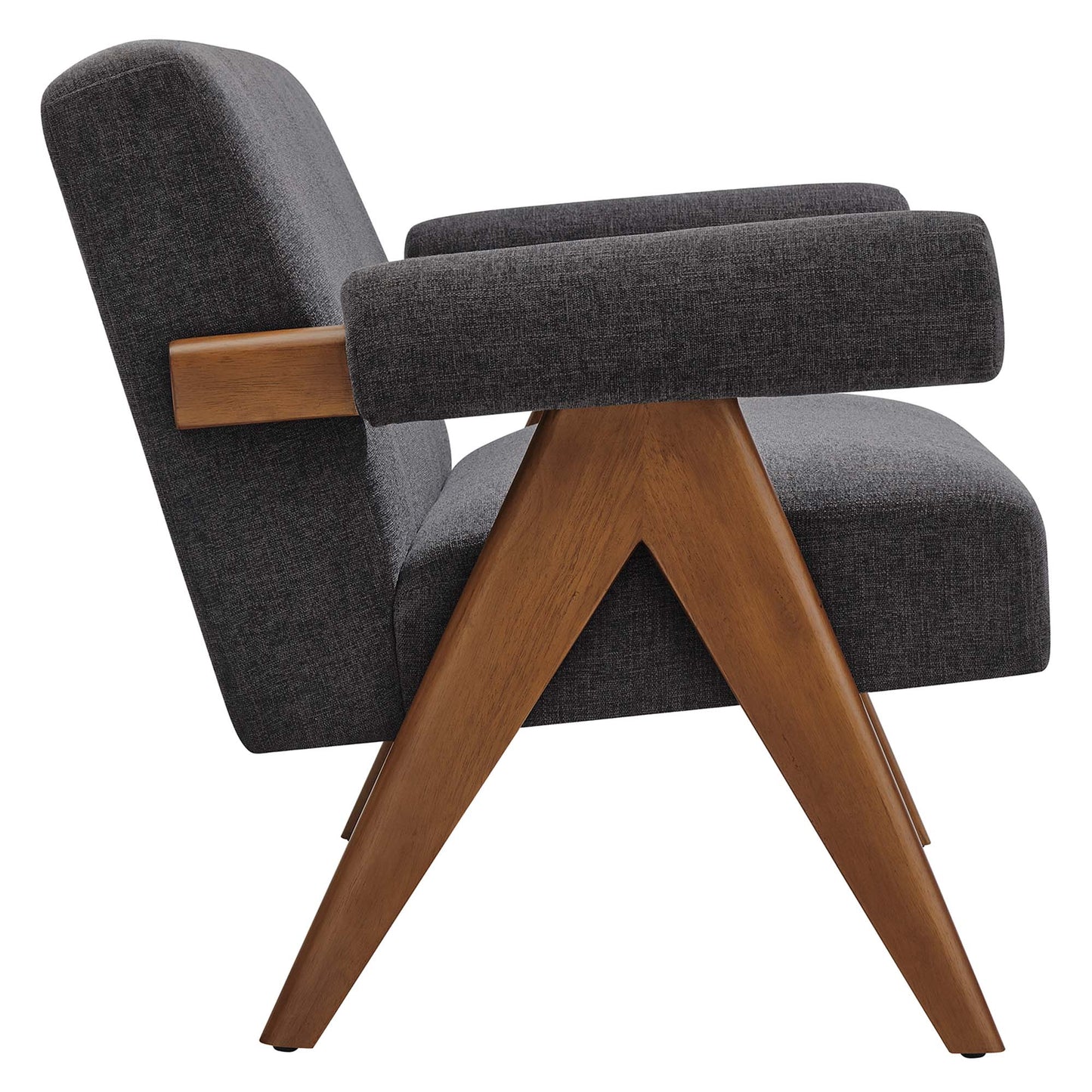 Modway - Lyra Fabric Loveseat by Modway  Living Room Sofas and Armchairs Gray - EEI-6505-HDG