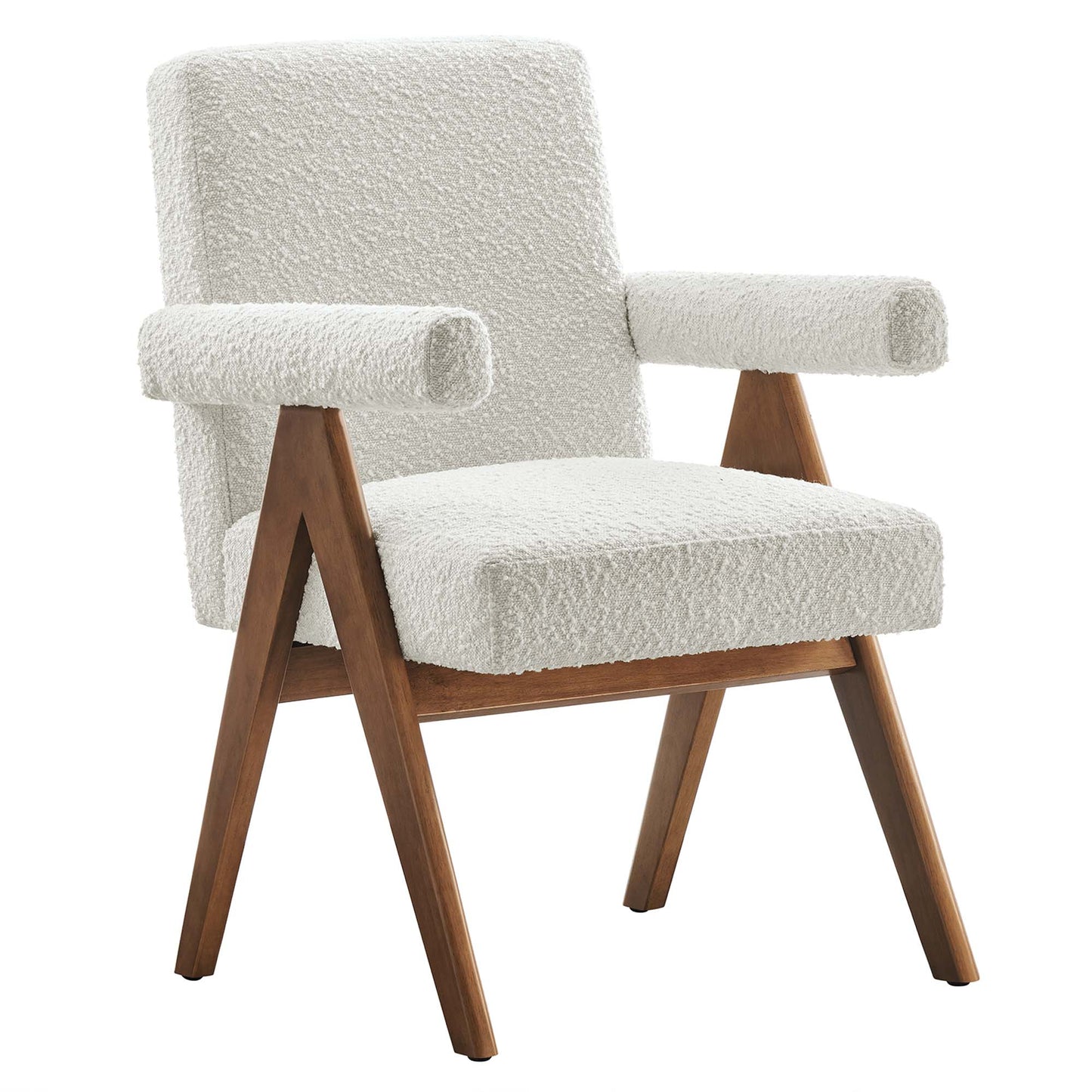 Modway - Lyra Boucle Fabric Dining Room Chair Set of 2 by Modway  Bar and Dining Dining Chairs White - EEI-6506-IVO
