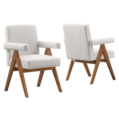 Modway - Lyra Fabric Dining Room Chair Set of 2 by Modway  Bar and Dining Dining Chairs White - EEI-6507-HEI