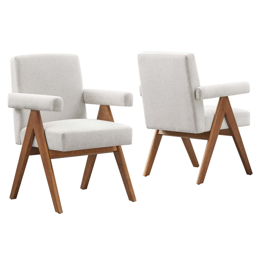 Modway - Lyra Fabric Dining Room Chair Set of 2 by Modway  Bar and Dining Dining Chairs White - EEI-6507-HEI