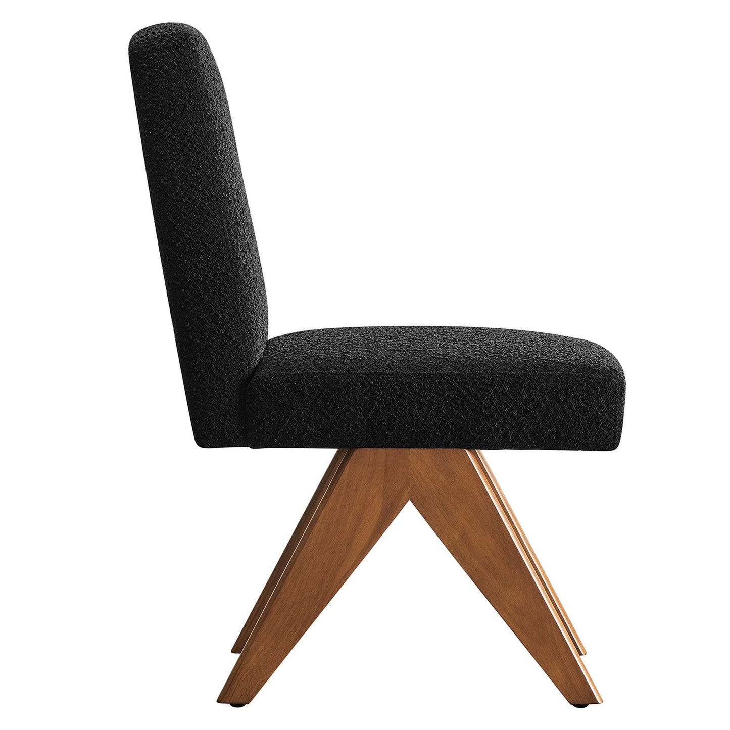 Modway Outlet Lyra Boucle Fabric Dining Room Side Chair Set of 2 by Modway  Bar and Dining Furniture Black - EEI-6508-BLK