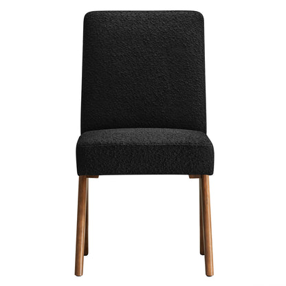 Modway Outlet Lyra Boucle Fabric Dining Room Side Chair Set of 2 by Modway  Bar and Dining Furniture Black - EEI-6508-BLK