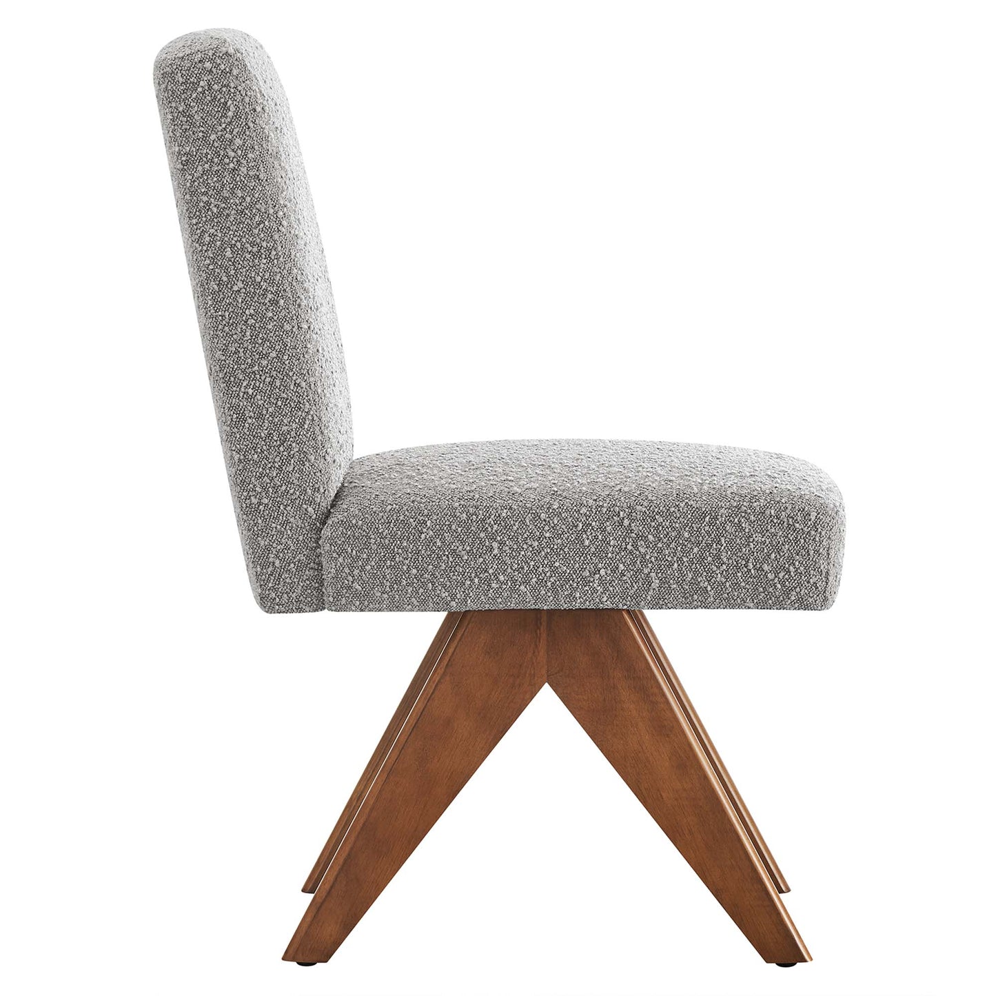 Modway Outlet Lyra Boucle Fabric Dining Room Side Chair Set of 2 by Modway  Bar and Dining Furniture Light Gray - EEI-6508-LGR