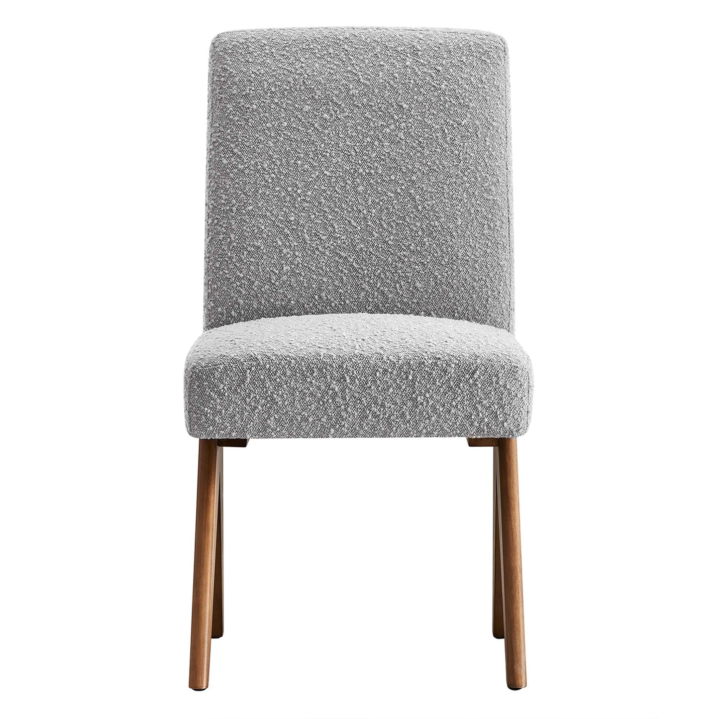Modway Outlet Lyra Boucle Fabric Dining Room Side Chair Set of 2 by Modway  Bar and Dining Furniture Light Gray - EEI-6508-LGR