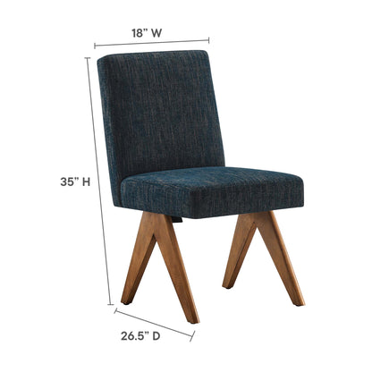 Modway Outlet Lyra Fabric Dining Room Side Chair Set of 2 by Modway  Bar and Dining Furniture Azure Fabric - EEI-6509-HEA