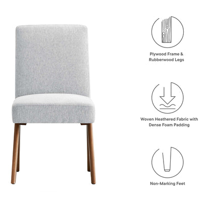 Modway Outlet Lyra Fabric Dining Room Side Chair Set of 2 by Modway  Bar and Dining Furniture Light Gray Fabric - EEI-6509-HLG