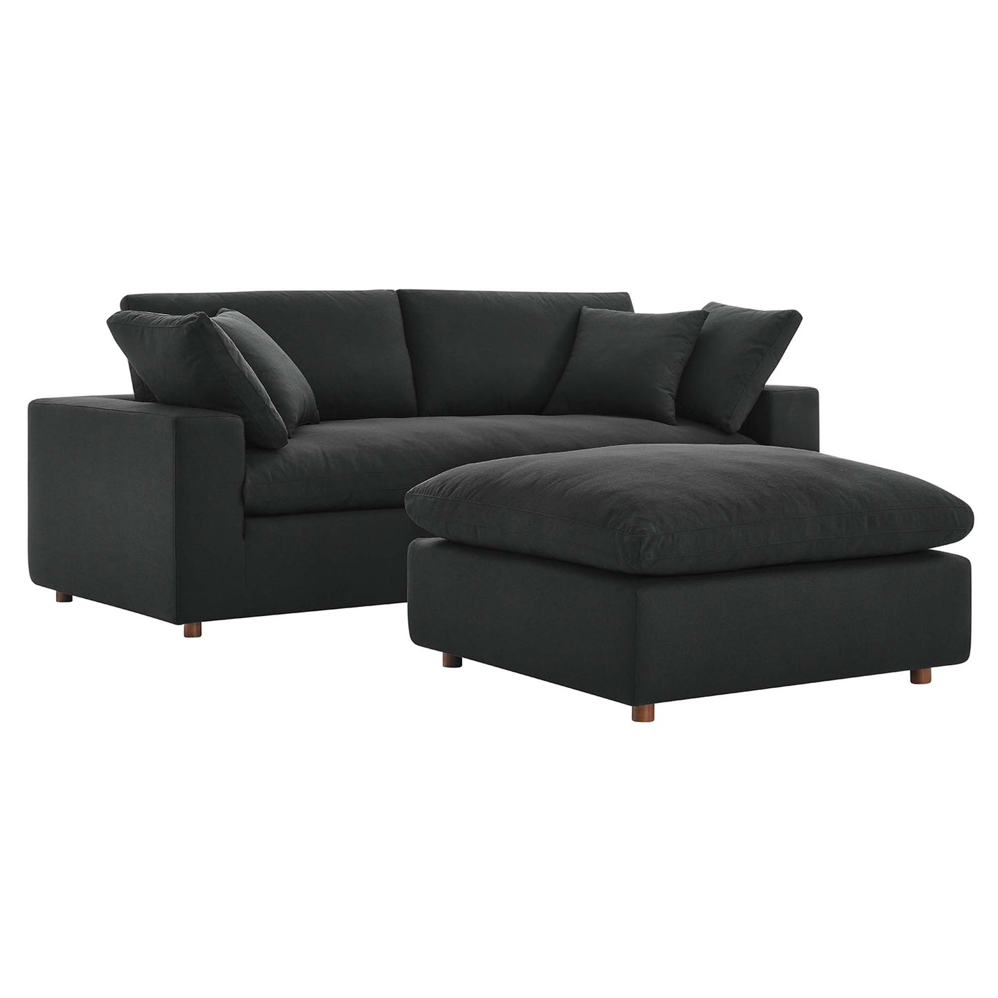 Modway Outlet Commix Down Filled Overstuffed Sectional Sofa by Modway  Living Room Furniture Black - EEI-6510-BLK