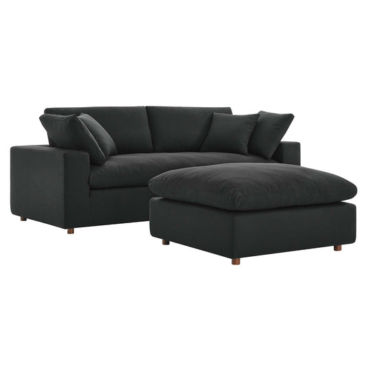 Modway Outlet Commix Down Filled Overstuffed Sectional Sofa by Modway  Living Room Furniture Black - EEI-6510-BLK