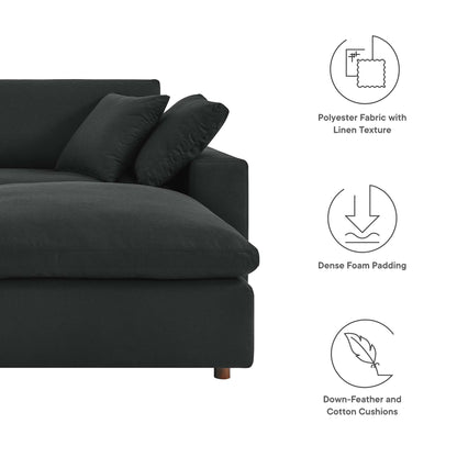 Modway Outlet Commix Down Filled Overstuffed Sectional Sofa by Modway  Living Room Furniture Black - EEI-6510-BLK