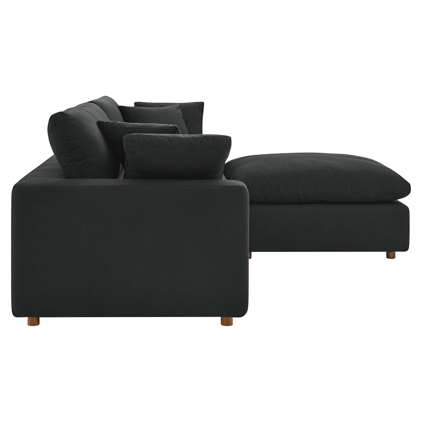 Modway Outlet Commix Down Filled Overstuffed Sectional Sofa by Modway  Living Room Furniture Black - EEI-6510-BLK