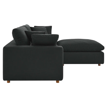 Modway Outlet Commix Down Filled Overstuffed Sectional Sofa by Modway  Living Room Furniture Black - EEI-6510-BLK