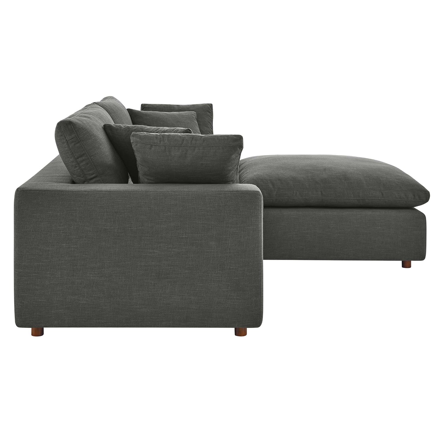 Modway Outlet Commix Down Filled Overstuffed Sectional Sofa by Modway  Living Room Furniture Gray - EEI-6510-GRY