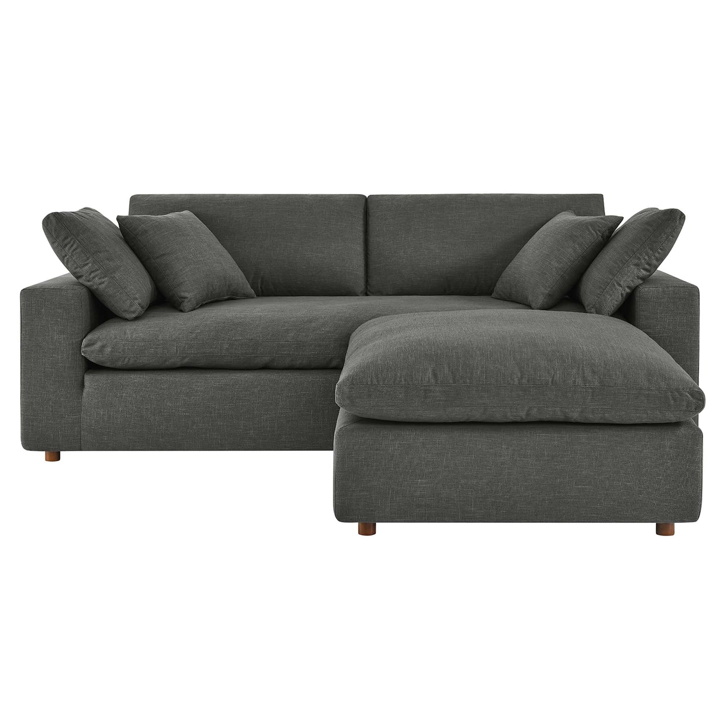 Modway Outlet Commix Down Filled Overstuffed Sectional Sofa by Modway  Living Room Furniture Gray - EEI-6510-GRY