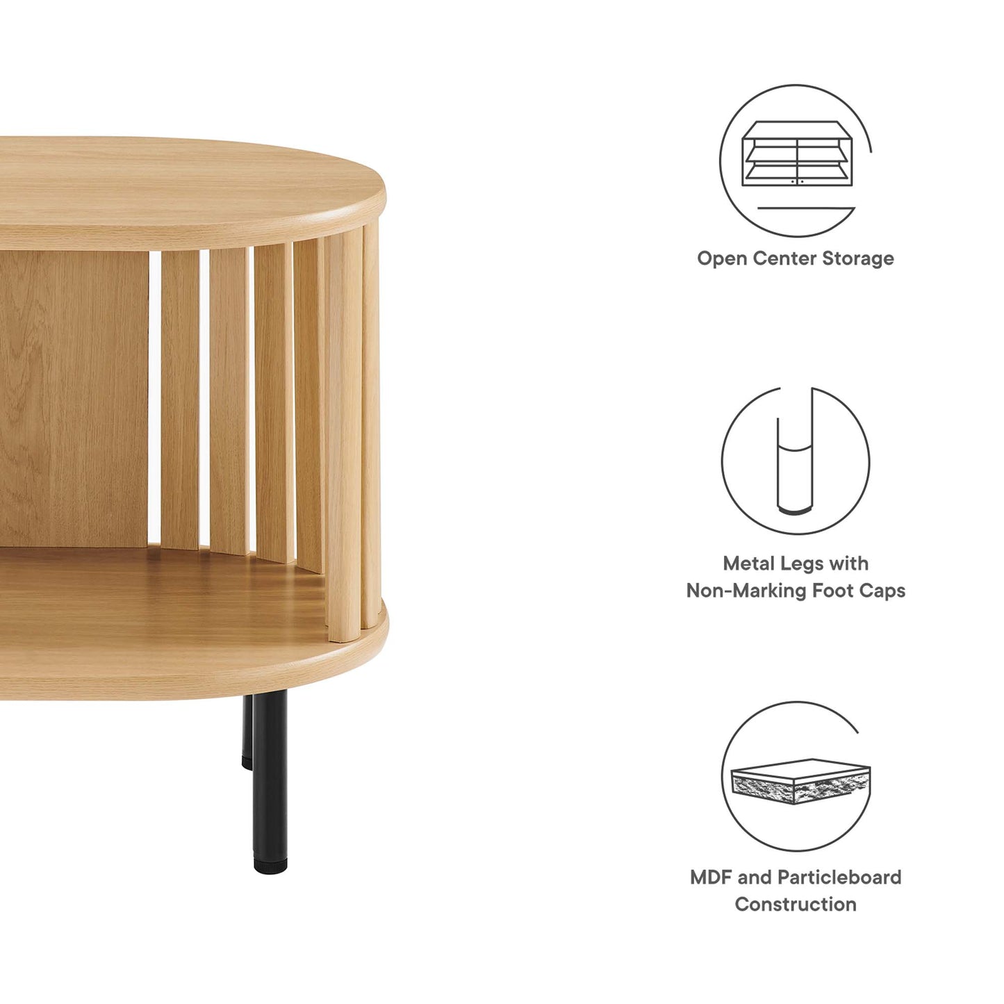 Modway - Fortitude Side Table by Modway  Living Room Tables Brown - EEI-6523-OAK