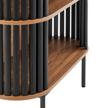 Modway - Fortitude Three Tier Display Cabinet by Modway  Living Room Decor Black - EEI-6524-WAL-BLK