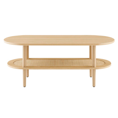 Modway - Torus Oval Coffee Table by Modway  Living Room Tables Brown - EEI-6526-OAK