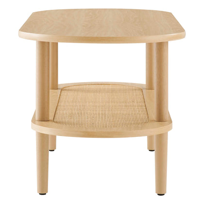 Modway - Torus Oval Coffee Table by Modway  Living Room Tables Brown - EEI-6526-OAK