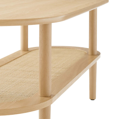 Modway - Torus Oval Coffee Table by Modway  Living Room Tables Brown - EEI-6526-OAK