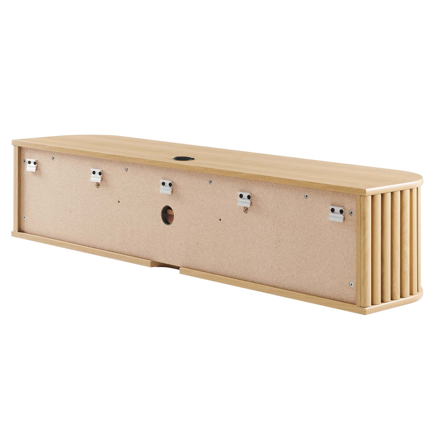 Modway - Fortitude 63" Wall-Mounted TV Stand by Modway  Living Room Decor Brown - EEI-6528-OAK