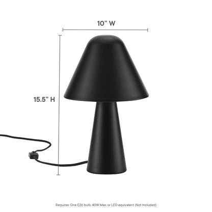 Modway Outlet Jovial Metal Mushroom Table Lamp by Modway  Lighting Lighting Black - EEI-6529-BLK